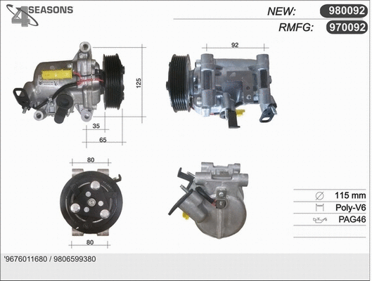 Compressor, air conditioning (980092)