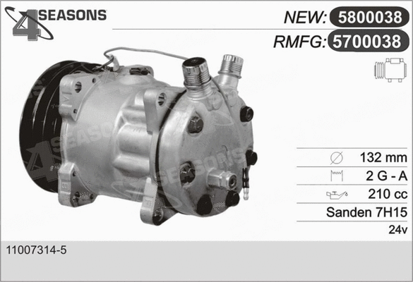 Compressor, air conditioning (5700038)