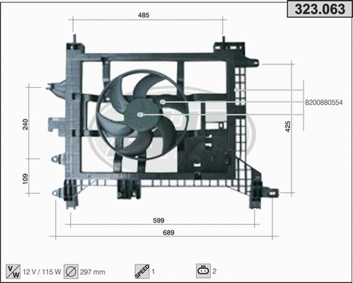 Fan, engine cooling (323.063)
