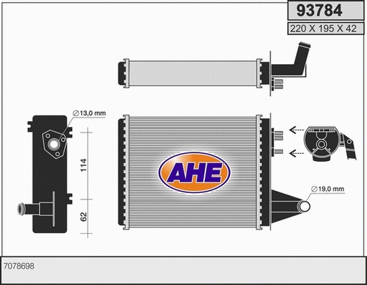 Heat Exchanger, interior heating (93784)