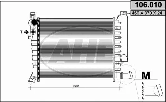Radiator, engine cooling (106.010)
