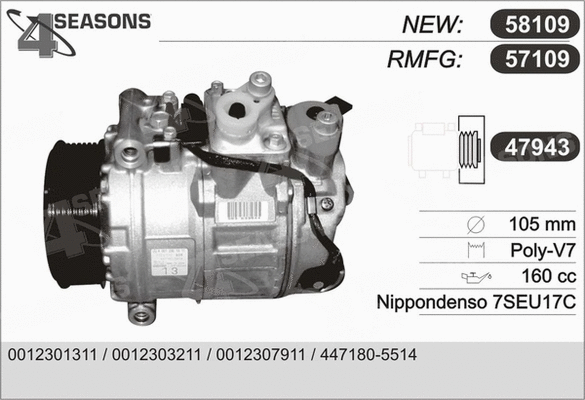 Compressor, air conditioning (57109)