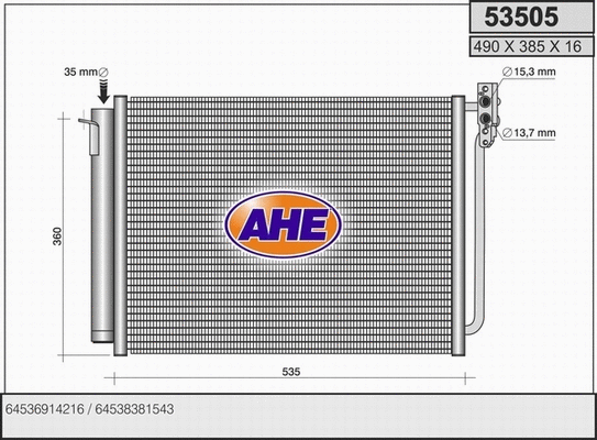 Condenser, air conditioning (53505)