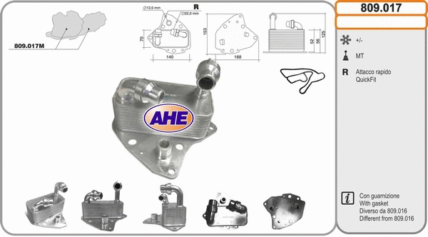 Oil Cooler, engine oil (809.017)