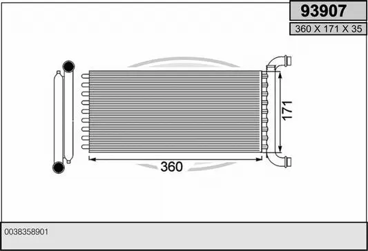 Heat Exchanger, interior heating (93907)