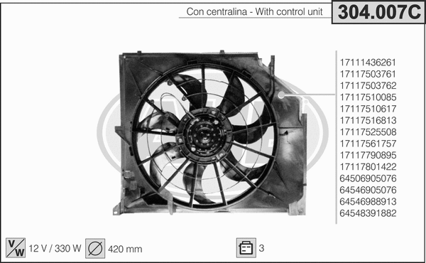 Fan, engine cooling (304.007C)