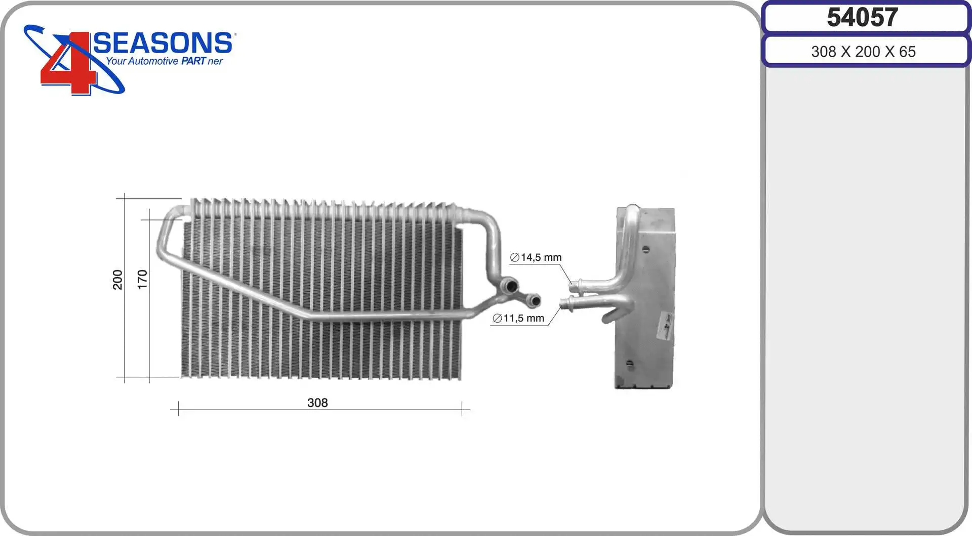Evaporator, air conditioning (54057)