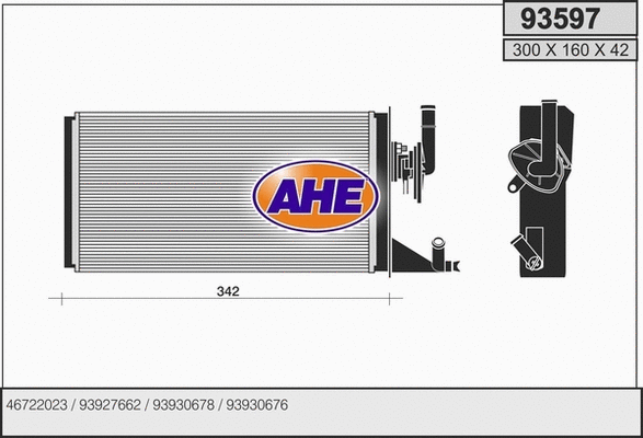 Heat Exchanger, interior heating (93597)