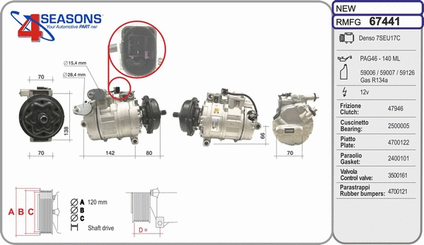 Compressor, air conditioning (67441)