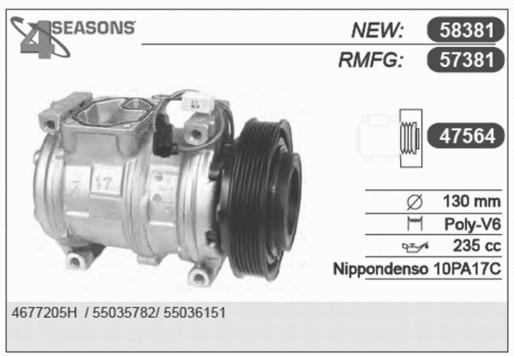 Compressor, air conditioning (57381)