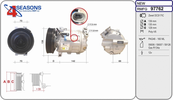 Compressor, air conditioning (97762)