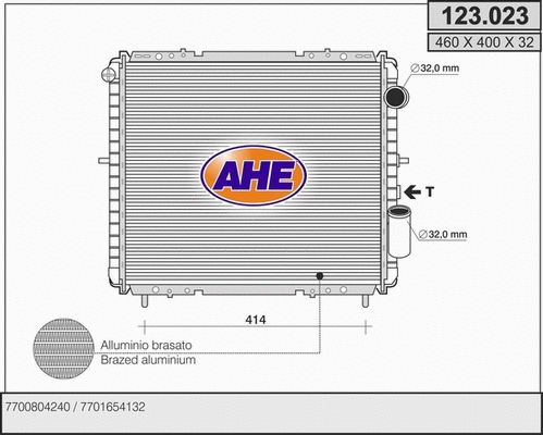 Radiator, engine cooling (123.023)