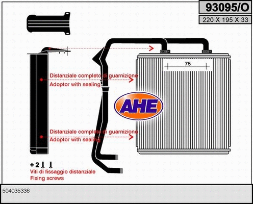 Heat Exchanger, interior heating (93095/O)