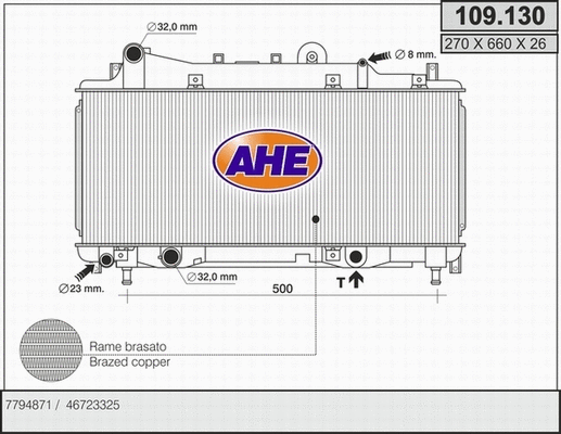 Radiator, engine cooling (109.130)