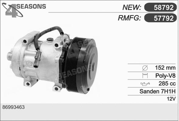 Compressor, air conditioning (57792)