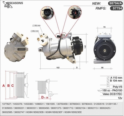 Compressor, air conditioning (97794)