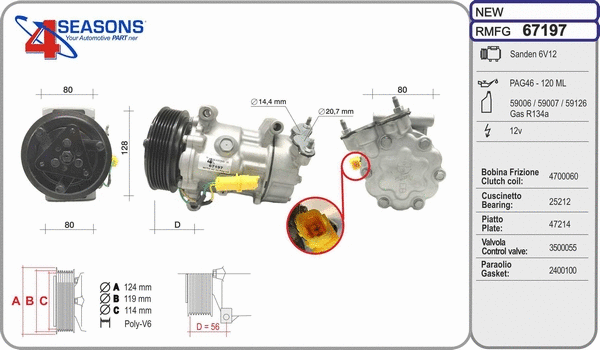 Compressor, air conditioning (67197)