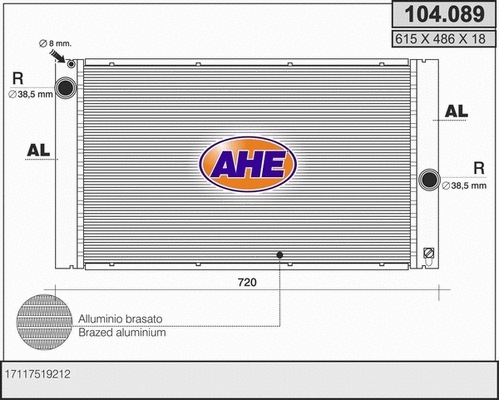 Radiator, engine cooling (104.089)