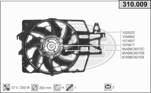 Fan, engine cooling (310.009)