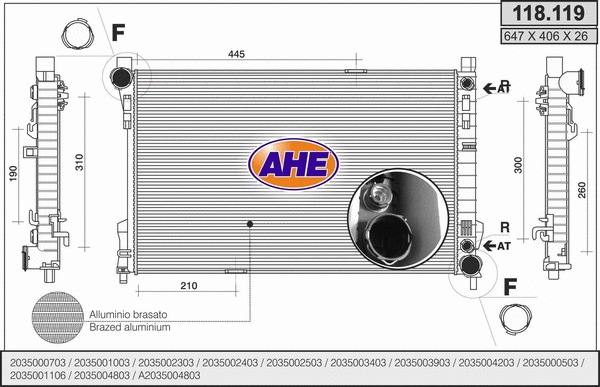 Radiator, engine cooling (118.119)