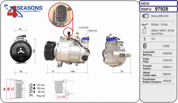 Compressor, air conditioning (97928)