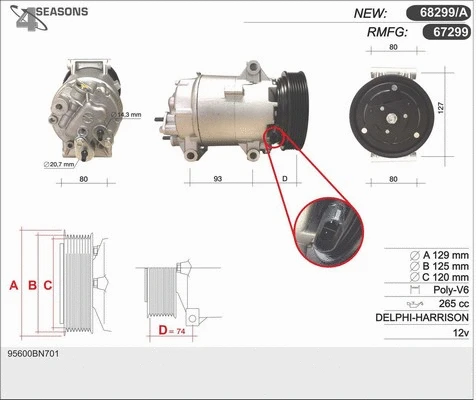 Compressor, air conditioning (67299)