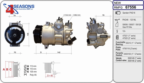 Compressor, air conditioning (67556)