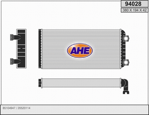 Heat Exchanger, interior heating (94028)