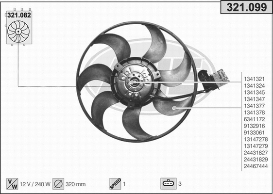 Fan, engine cooling (321.099)