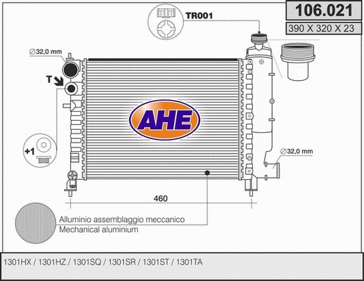 Radiator, engine cooling (106.021)