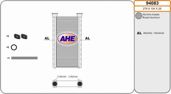 Heat Exchanger, interior heating (94083)