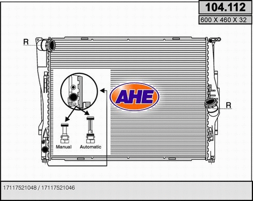 Radiator, engine cooling (104.112)