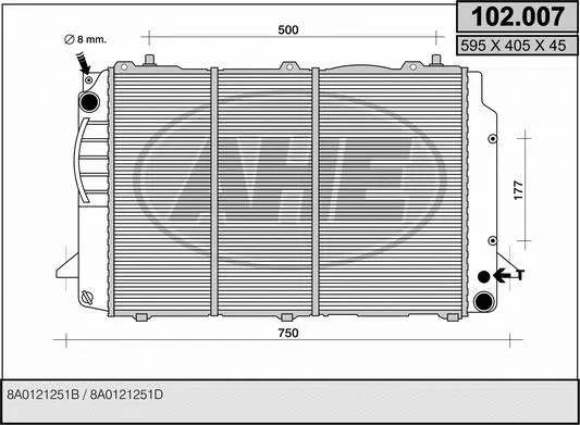 Radiator, engine cooling (102.007)