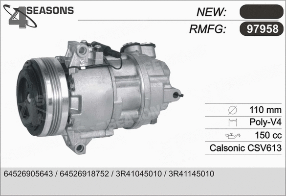 Compressor, air conditioning (97958)