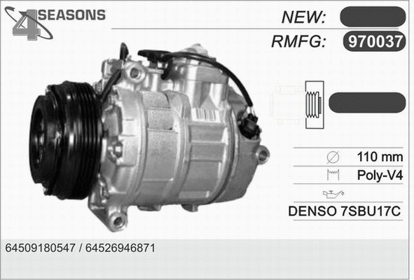 Compressor, air conditioning (970037)