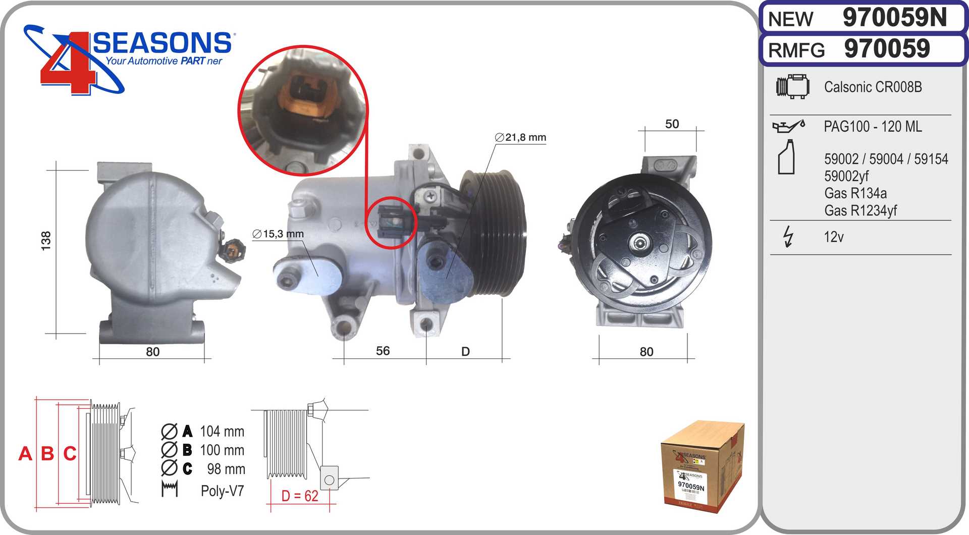Compressor, air conditioning (970059N)