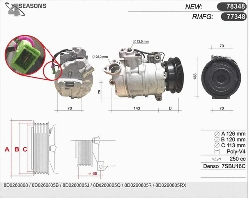 Compressor, air conditioning (77348)
