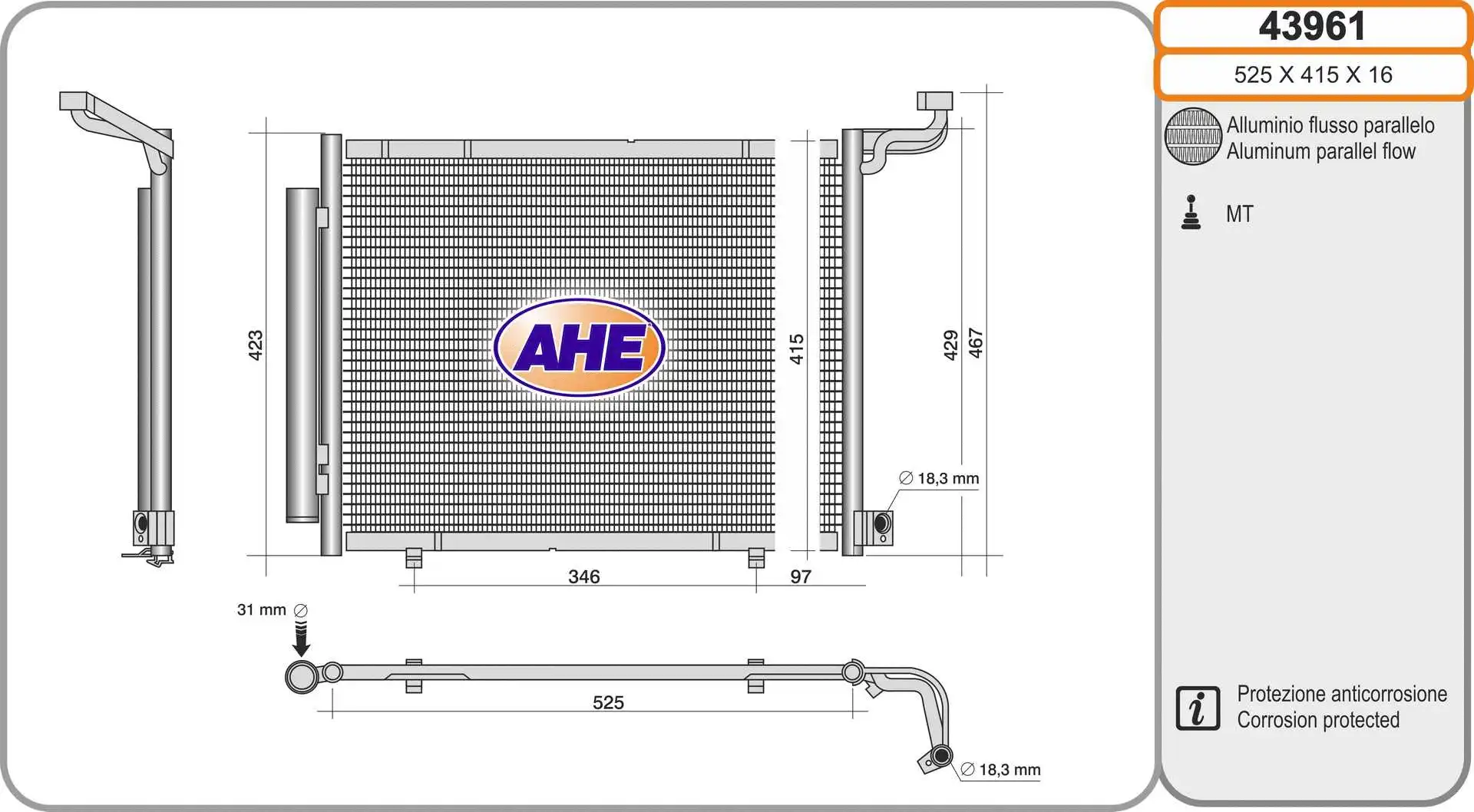 Condenser, air conditioning (43961)