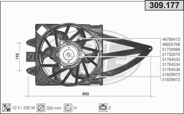 Fan, engine cooling (309.177)