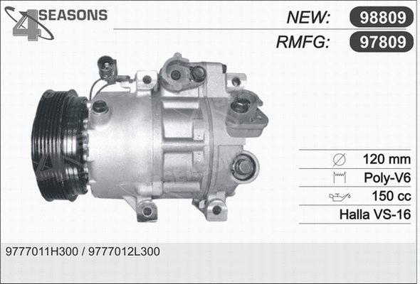 Compressor, air conditioning (97809)