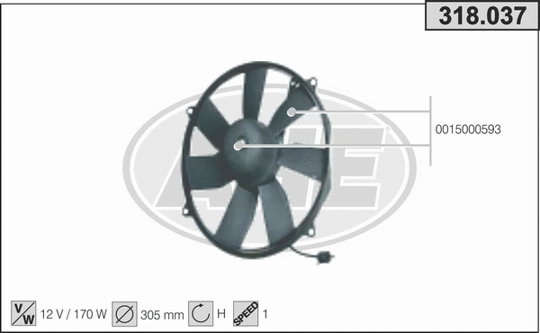 Fan, engine cooling (318.037)