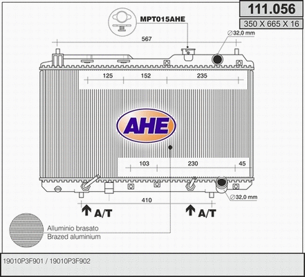 Radiator, engine cooling (111.056)