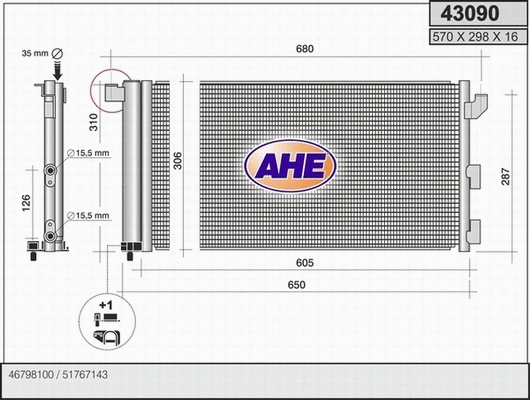 Condenser, air conditioning (43090)