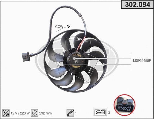 Fan, engine cooling (302.094)