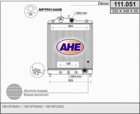 Radiator, engine cooling (111.051)