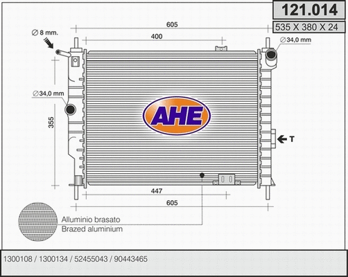 Radiator, engine cooling (121.014)