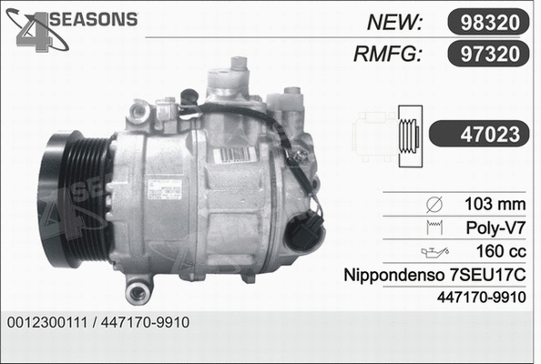 Compressor, air conditioning (97320)