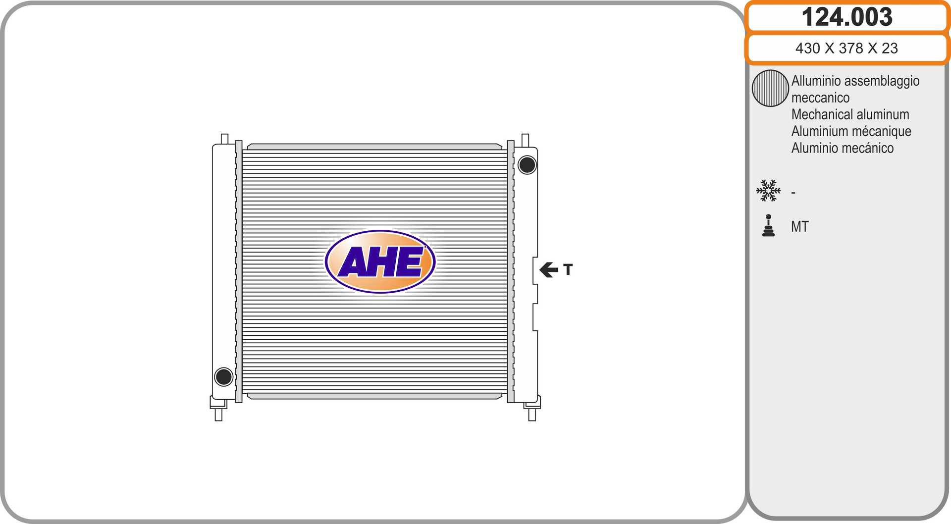 Radiator, engine cooling (124.003)