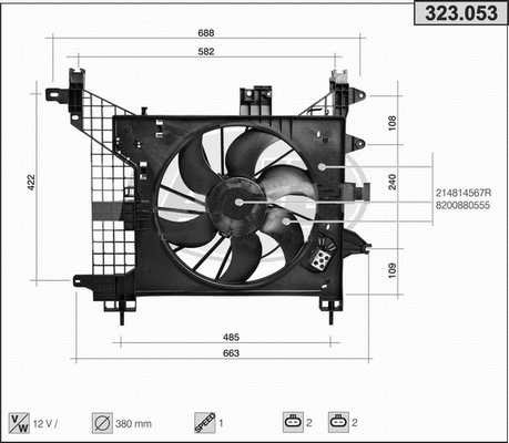 Fan, engine cooling (323.053)