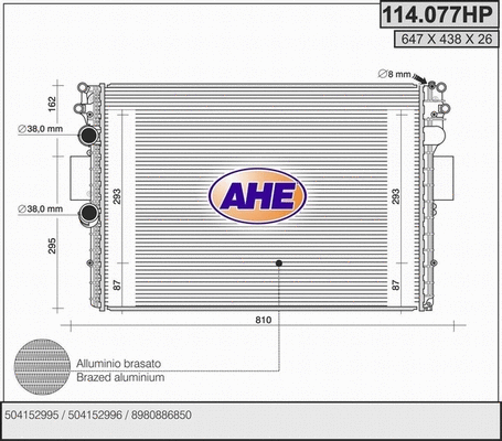 Radiator, engine cooling (114.077HP)